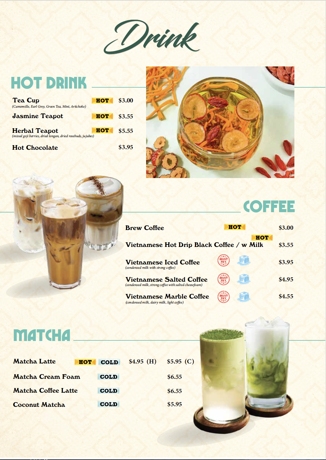 Menu page 13